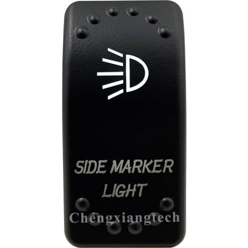 12v/24v Car Boat SIDE MARKER LIGHT Rocker Switch White Led 3 Pin SPST On Off Replacement for Carling ARB STYLE Waterproof IP66