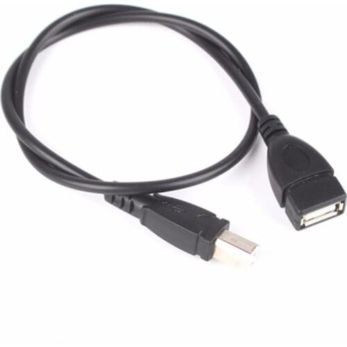 500PCS/LOT USB 2.0 Type A Female to USB B Male Scanner Printer Extension Adapter Cable Wholesale