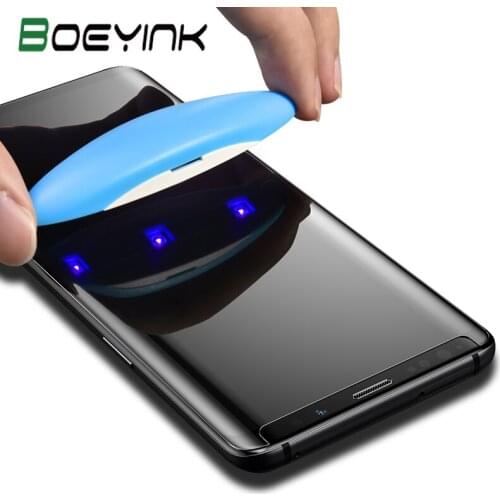 9D UV Liquid Curved Full Glue Tempered Glass For Samsung Galaxy S8 S9 Plus Note 8 9 S7 Edge Cover Screen Protector Glass Cover