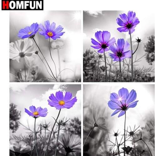 HOMFUN Full Square/Round Drill 5D DIY Diamond Painting "Flower landscape" Embroidery Cross Stitch 5D Home Decor Gift