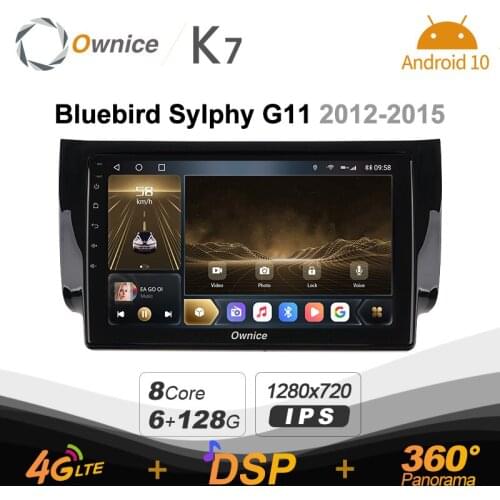 K7 Ownice 6G +128G Android 10 Car DVD Radio For Nissan Bluebird Sylphy G11 2012 - 2015 Audio 4G LTE GPS Navi 360 BT 5.0 Carplay