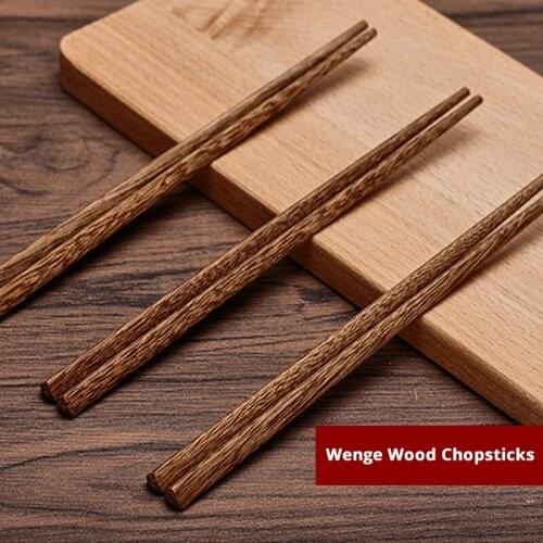 Children Chopsticks Natural Wenge Wood Red Black Wood Training Chopsticks Anti-slip Chopsticks
