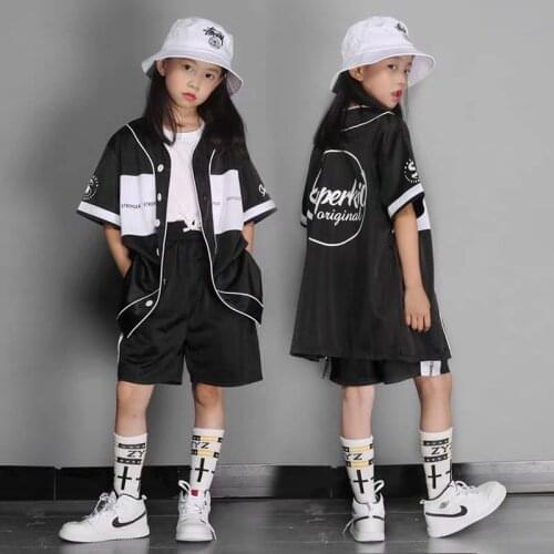Hip Hop Dance Costume For Children Rave Outfit Kids Clothes Performance Costume Stage Outfit Fashion Wears Kids Joggers DL7286