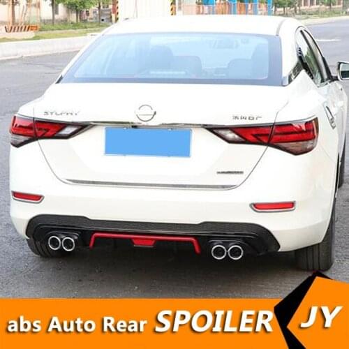For Sentra SYLPHY Body kit spoiler 2020-2021 For Nissan Sentra ABS Rear lip rear spoiler front Bumper Diffuser Bumpers Protector