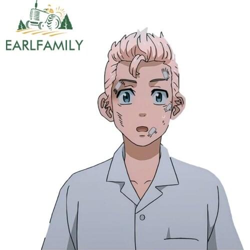 EARLFAMILY 13cm x 12cm for Tokyo Revengers Funny Peek Car Sticker Waterproof JDM RV Window Trunk Motorcycle Vinyl Decal Car Wrap