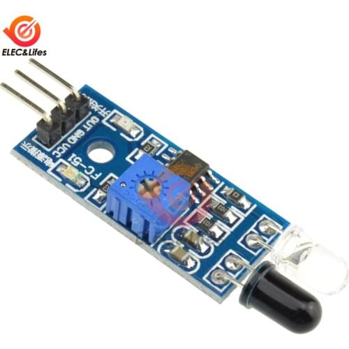 Black white Barrier Line Track Module IR Infrared Obstacle Avoidance Sensor Module IR transmitter receiver low level signal out