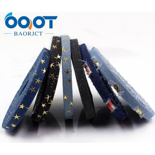 I-19413-983,Denim fabric ribbon 3/8'' 10mm 5yards DIY handmade material headwear bow jewelry Party wedding birthday decoration