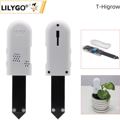 LILYGO®TTGO T-Higrow ESP32 WiFi And Bluetooth Battery DHT11 Soil Temperature BEM280 Humidity Photometric Electrolyte Sensor