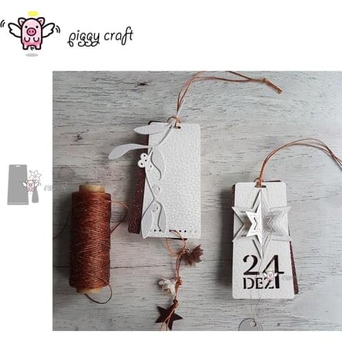 Piggy Craft metal cutting dies cut die mold Tag label decoration Scrapbook paper craft knife mould blade punch stencils dies