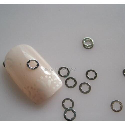 MS321-1 100pcs Sea Series Silver Cute Deco Metal Sticker Nail Art Metal Sticker Nail Art Decoration Non-adhesive Sticker