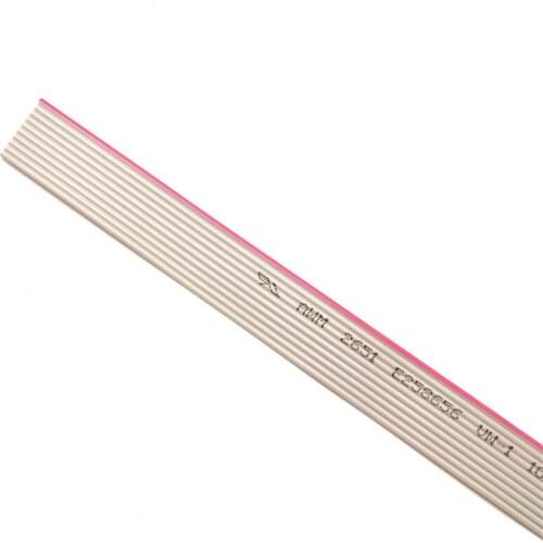 1 Meter Gray Flat Cable space between 1.27mm Pitch 10/12/14/16/20/26/34/40 Pin Way for 2.54mm Connectors