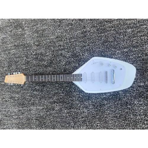 Factory direct sales 12 string special-shaped electric guitar, white paint gem guitar, factory direct package freight