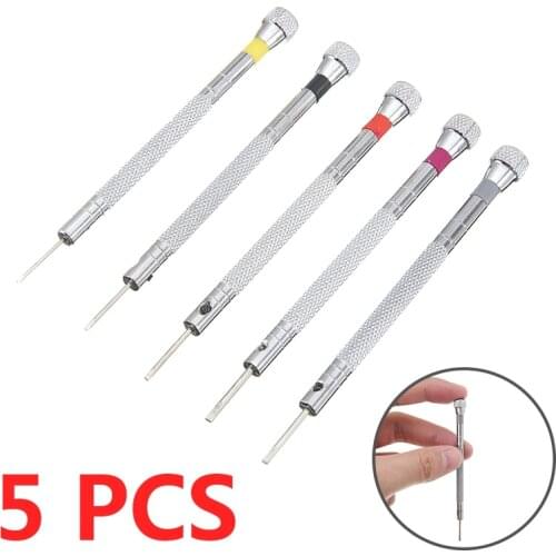 Shellhard 5Pcs Stainless Steel Watch Screwdriver Watches Repair Kit Tools Eyeglasses Watch Jewelry Watchmaker Tool