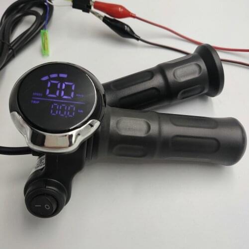 Speedometer/lcd display 24v36v48v60v+lock/key+rolling grips throttle accelerator electric scooter bicycle MTB tricycle diy part