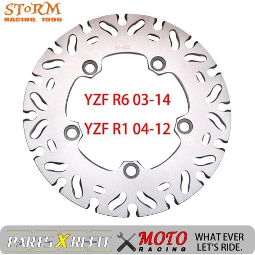 Motorcycle Steel Rear Brake Disc Rotor For Yamaha YZF R6 2003-2014 2004-2011 2012 YZF R1 2004-2012 YZ-F Outer 220mm Inside 100mm