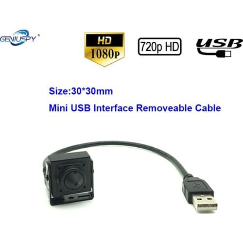 30*30mm Usb 2.0 PC Web Free Driver Pin hole ATM Bank Digital Mini 2.0 Megapixels 1080P 720P Micro Usb External Camera Industry