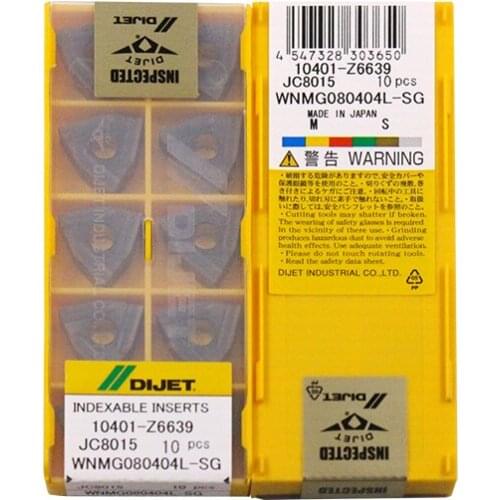 WNMG080404L-SG JC8015 100% DIJET Original carbide insert with the best quality 10pcs/lot free shipping