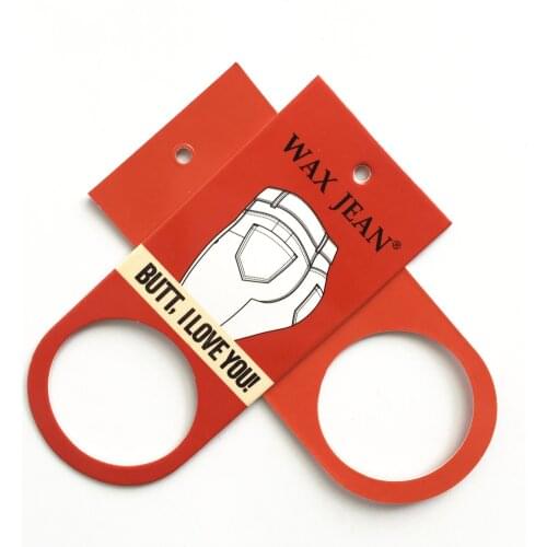 Customize Hangtags Red Art Paper Fashion Logo Labels For Jeans