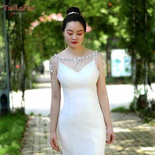 YouLaPan G13 Luxury Crystal Beaded Cape Bridal Party Wrap Cloak Cape Pearls Vintage Tassels Lace Flowers Wedding Jackets Shawl