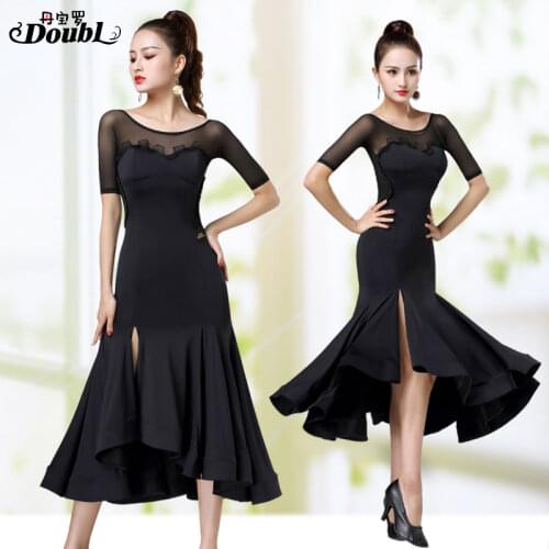 DOUBL New Modern Dresses Dress Backless Social Ballroom Waltz Dance Skirt Dancing Costume Performance Competition Tango Wear