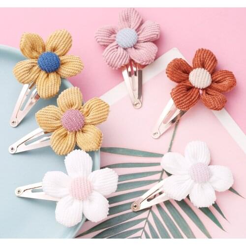 8 Pcs Korean Style Flower Baby Girl Hair Clips For Hair Accessories For Girls Flower Clips 2021 Barrette Cute Hairpins For Kids