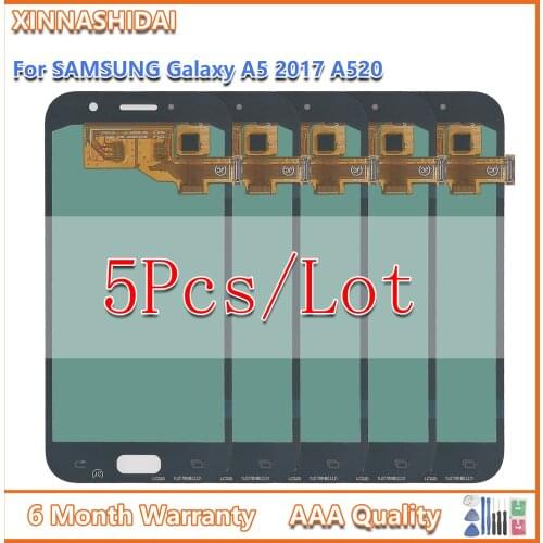 5Pcs/lot LCD Display For Samsung Galaxy A5 2017 A520 A520F LCD Display Touch Screen Digitizer Assembly Replacement