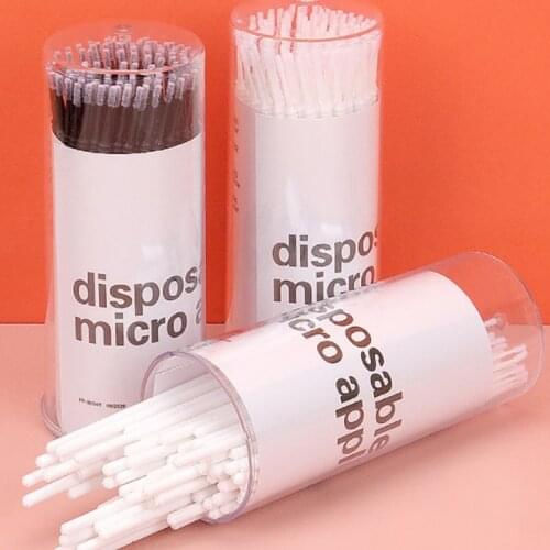 100Pcs Disposable Eyelash Brushes Swab Microbrushes Extension Removing Tools Applicators