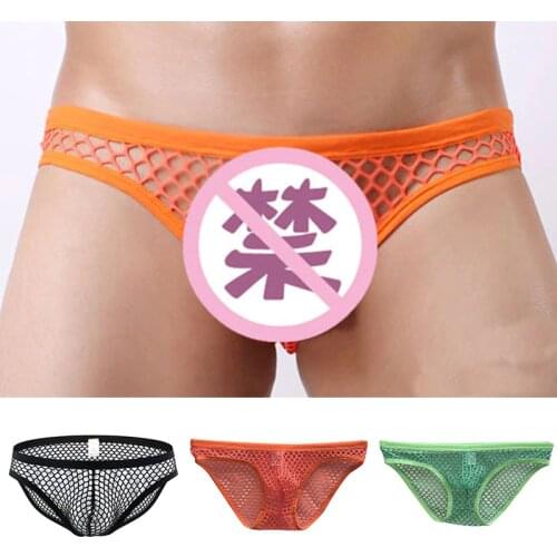 2021 Mens Sexy Trunks Underwear Mesh See Through Boxer Briefs Shorts Panties Undies Tong Underwear Men Sleepwear Underpants New