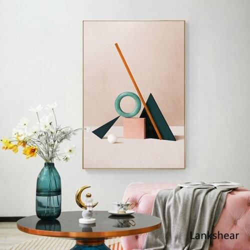 Abstract Minimalist Green Canvas Painting Posters Prints Define Geometry Wall Art Pictures For Living Room Bedroom Aisle Studio