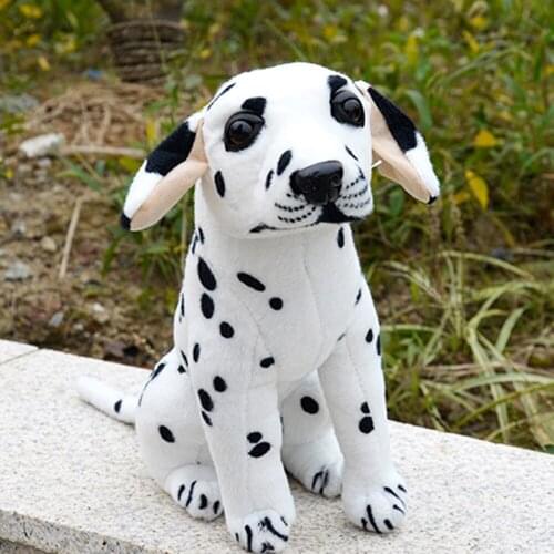 BOLAFYNIA Children Plush Stuffed Toy lifelike spot dog doll Baby Kids Toy for Christmas Birthday gift