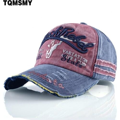 Unisex snapback caps men Washed denim dad hat cotton bone embroidery Baseball Caps womens Sun visor Hip-hop hats Casquette
