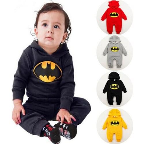 Rompers Spring And Autumn Period And The Type Of Bat Jumpsuit Hooded Jumpsuit Climb Clothes Baby Baby Clothing