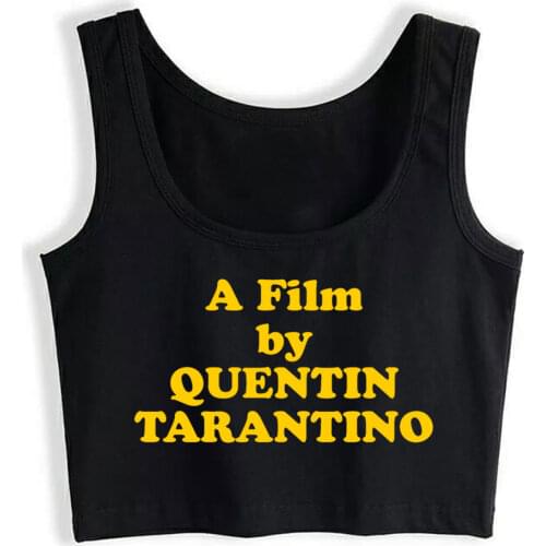 Crop Top Sport Tarantino Street Black Custom Tops Women