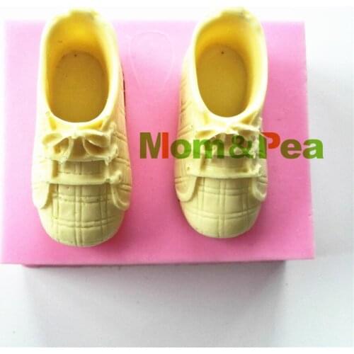 Mom&Pea 0234 Free Shipping Shoes Shaped Silicone Mold Cake Decoration Fondant Cake 3D Food Grade Silicone Mould 048