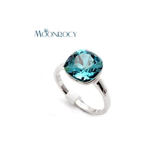 MOONROCY Free Shipping fashion Cubic Zirconia Austrian Crystal Rings fashion jewelry wholesale Novelty items for women