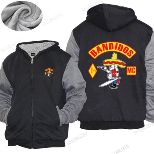 Mens hoodies Support Your Local Bandidos MC Worlwide warm coat shubuzhi Bandidos Motorclub Homme shubuzhi thick hoody