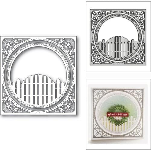 New Cabin Gate Door Square Frame 2020 Metal Cutting Dies for DIY Scrapbooking and Card Making Decor Embossing Craft No Stamps