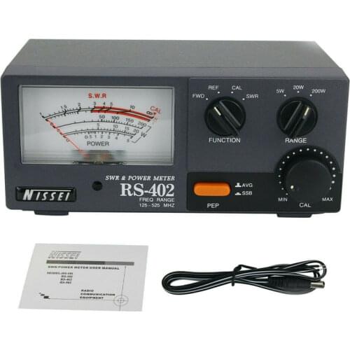 Original NISSEI RS-402 Power Meter 125-525MHz 200W SWR Forward Reflected RS402 Digital Power Meter with Large Meter Display