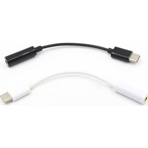 Type-C Male to 3.5mm Jack Female Audio Cable Cord for Active Clip Mic Microphone Transfer Adapter for letv huawei oppo