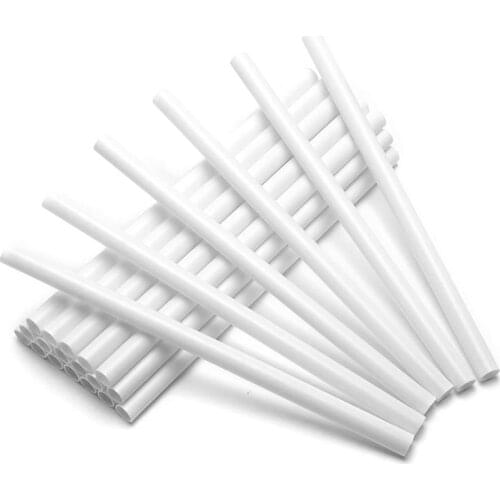 50 Pieces Plastic White Cake Dowel Rods for Tiered Cake Construction and Stacking (0.4 Inch Diameter 9.5 Inch Length)