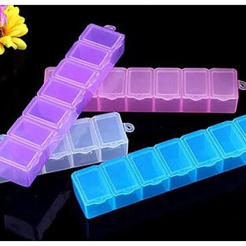 Plastic Storage Box 7-Compartment Jewelry Organizer Container Storage Box for Beads, Jewelry, Tools, Pill and Fishing Lures