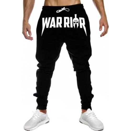 Black Joggers Sweatpants Men Cotton Print Casual Pants Gym Fitness Slim Drawstring Trousers Male Sportswear Running Track pants
