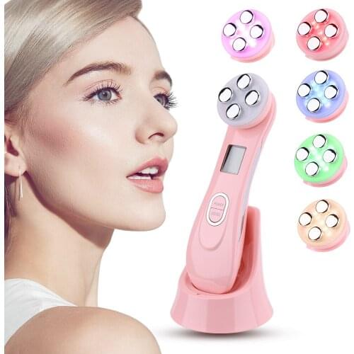 LED Photon Radio Frequency Beauty Device 5 in1 RF&EMS Mesotherapy Electroporation Face Lifting Wrinkle Removal Skin Rejuvenation