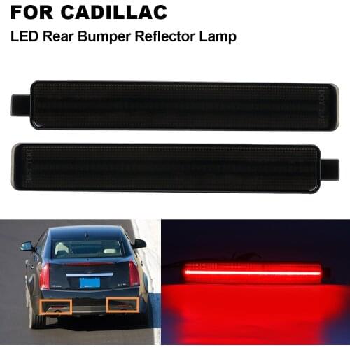 2Pcs LED Rear Bumper Reflector Light Lamp Red For Chevy Chevrolet Equinox Cadillac CTS CTS-V Pontiac Sunfire Torrent GMC Acadia