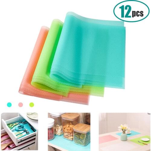 4pcs/set Refrigerator Waterproof Pad Antibacterial Antifouling Mildew Moisture Tailorable Pad Fridge Mats Cabinet Mat
