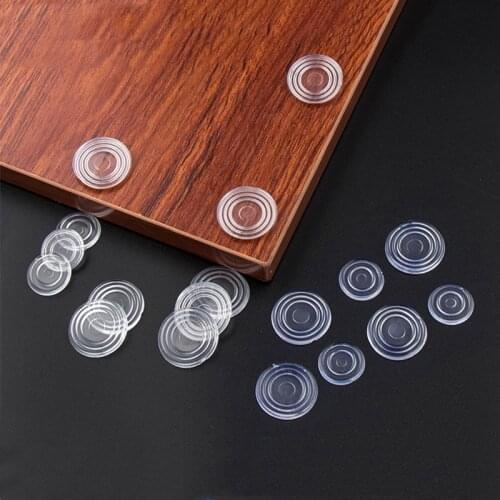 50pcs Furniture Bumpers Round Shape Glass coffee Table Protector Pads Transparent Rubber Non-slip Soft pad home Accessories