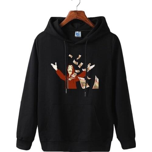 The House of Paper Hoodies For Women Plus Size Sweatshirt Autumn Winter Warm Pullover Hooded Money Heist Long Sleeve Hot Hoodies