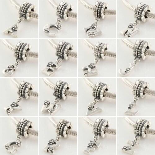 Kakany New Style 100% S925 Sterling Silver Az Letter Pendant Pendant Suitable For Feminine Charm Bracelet Diy Fashion Jewelry