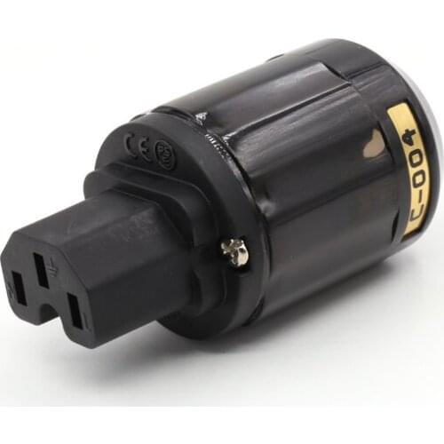 10pcs C-004 Rhodium Platinum Pure Copper AC power IEC plugs