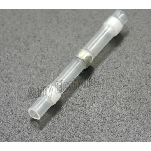 10pcs/lot White Heat Shrink Solder Butt Splice Auto Connectors Terminal Electrical